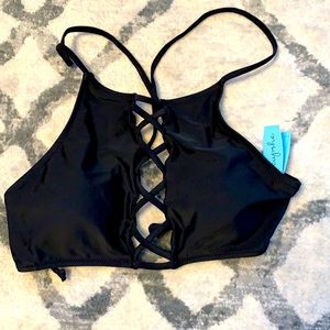 Cupshe, NWT! Cross Front Bikini Top